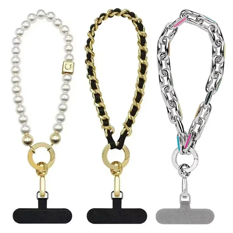 Colorful Short Metal Chain Universal Phone Straps Lanyard Phone Hanging Chain