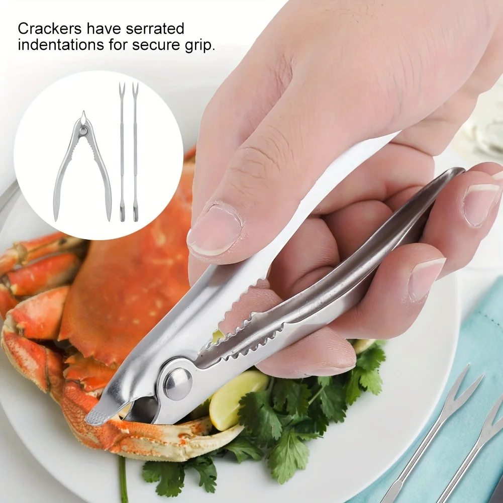 

Stainless Steel Lobster Crab, Lobster Cracker, Crab Cracker Lobster Opener Red Lobster Cracker Shell Claw Seafood Forks Nuts Ope