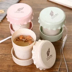 Straw Wheat Drinking Cup Portable Collapsible Folding Plastic Telescopic Cups Travel Camping Convenient Easy Carry Travel Bottle