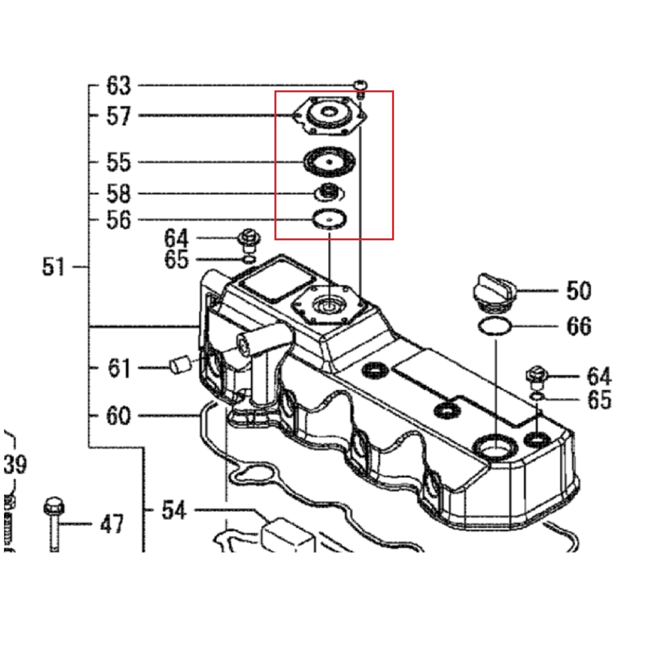 Culata de ventilación YANMAR, motor 4TNV84/4TNV98,123907-03100,123907-03110,123907-03140,123907-03140,