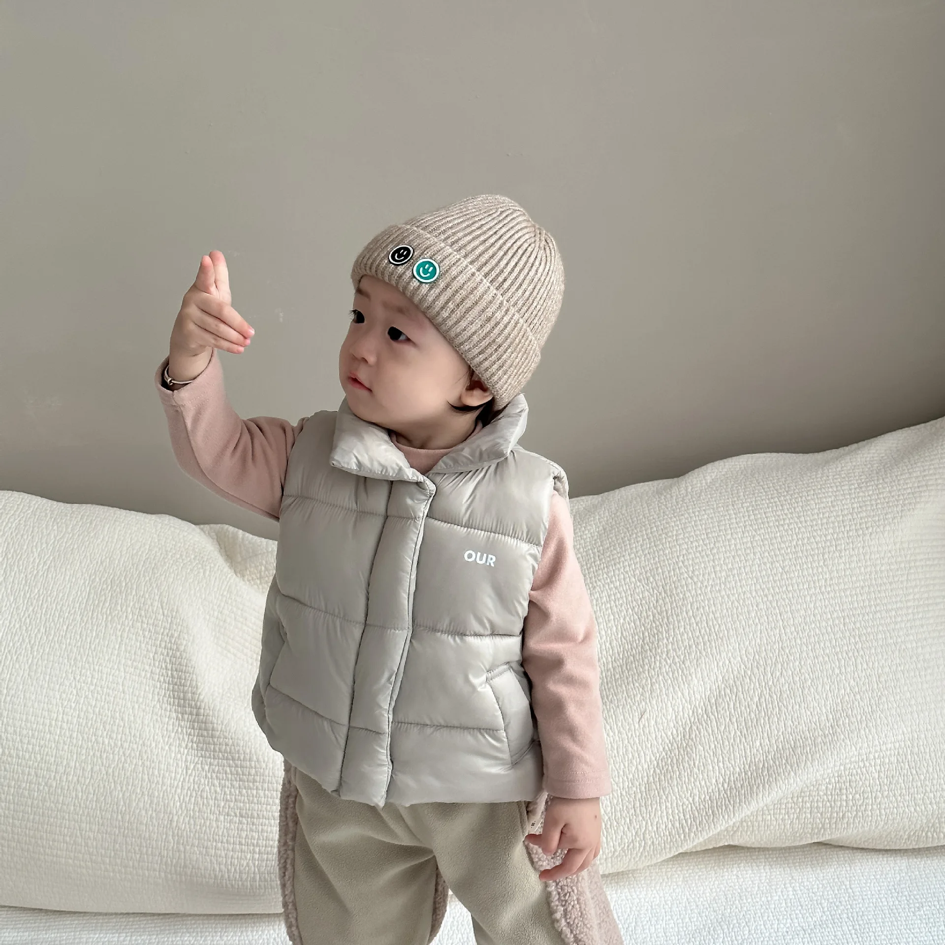 Children\'s Autumn And Winter Clothes Cotton Vest Jacket Korean Style Clothing Baby Wearing Bab