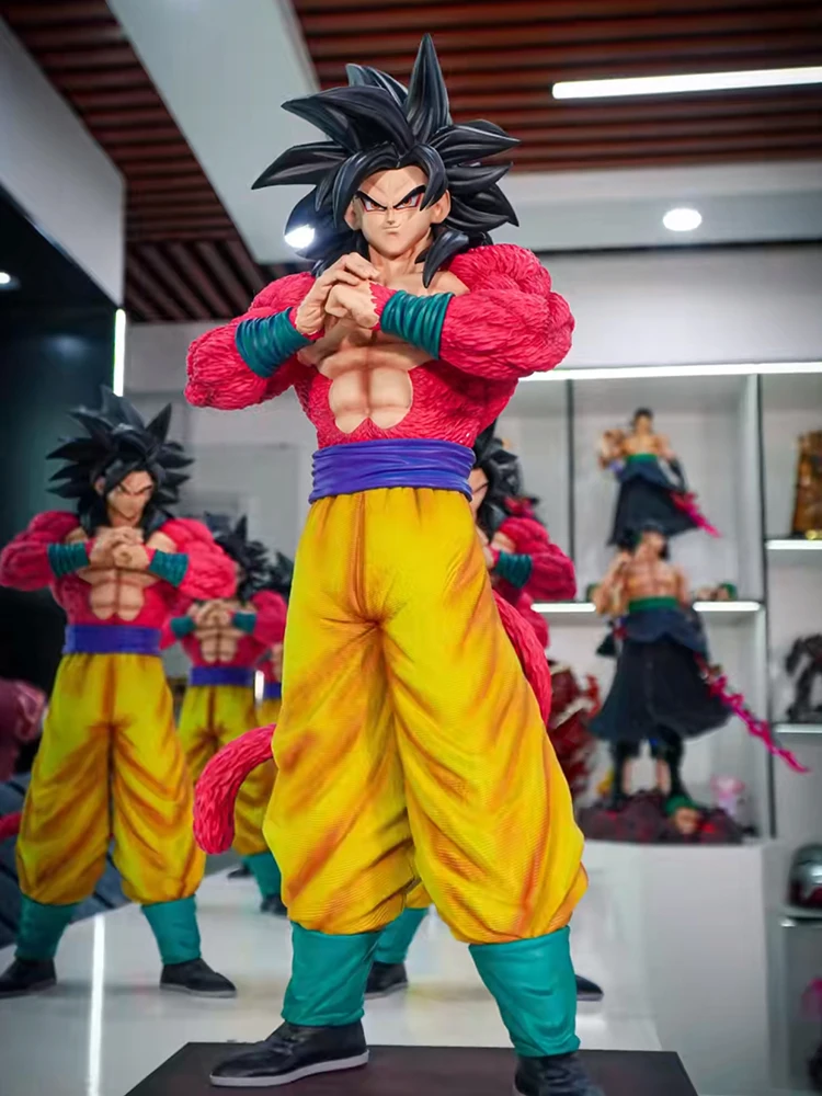 53cm JT Statue 1/4 Dragon Ball 2% Super Saiyan 4 Goku Dragon Ball Anime Figurine Collectible Gk Model Anime Action Figure Toys