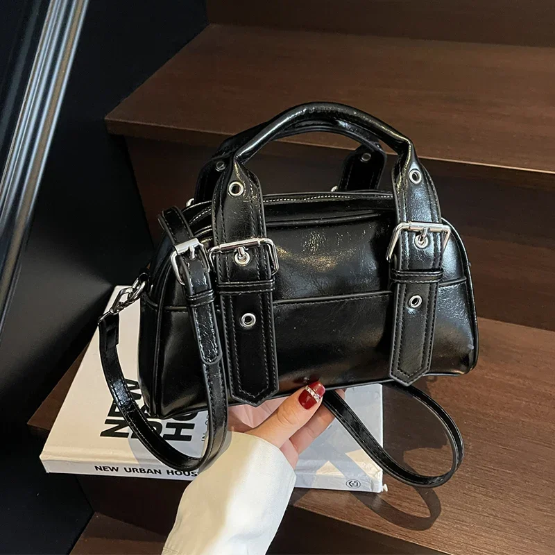 

Mini Small PU Leather Crossbody Bag Brand Women Handbag Luxury Designer Shoulder Bag Fashion Black Bag Tote Pure Sac A Main