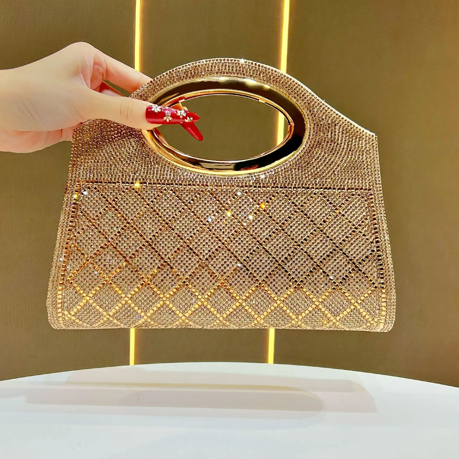 

Fashion Rhinestone Shoulder Bag Rhinestone Glitter Evening Bag High Party Celebrity Handbags Gowns Matching Bags