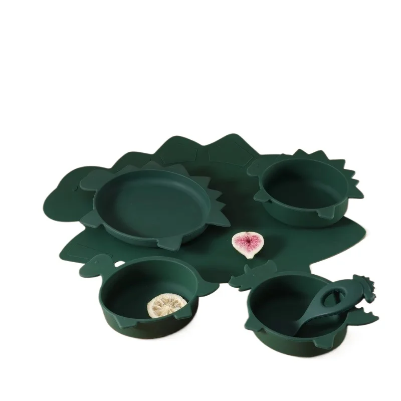 

Product Fresh Keeper Cute Animal Elephant Multi-Color Silicone Baby Dinner Set Hailian