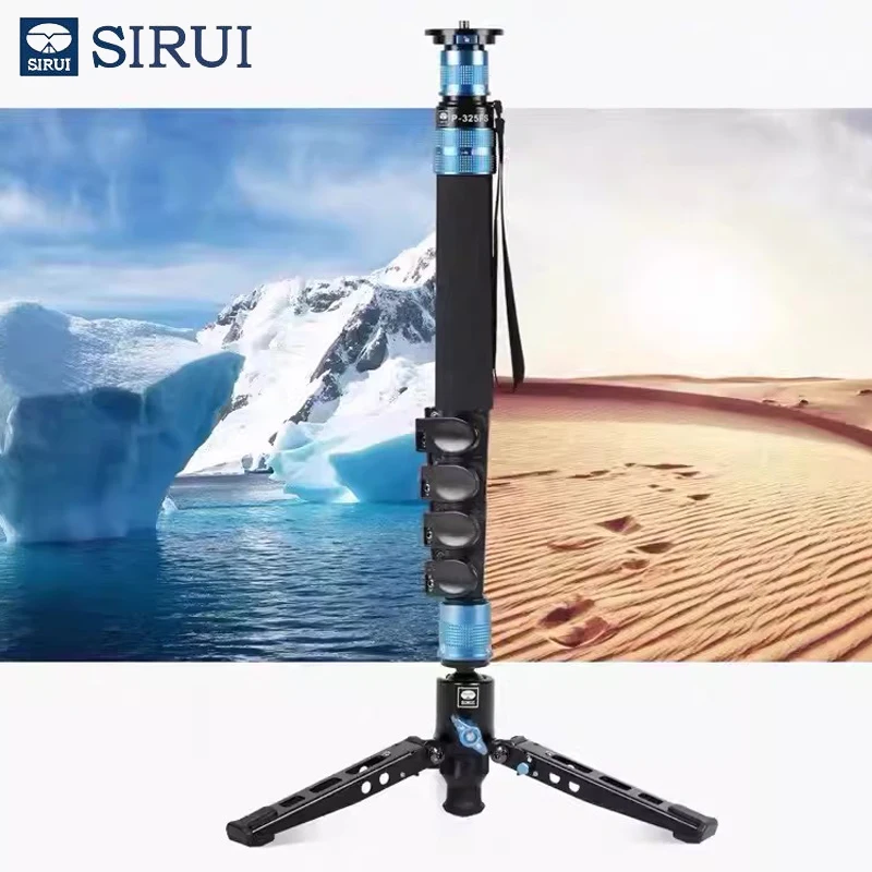 Sirui P-325FL P-325FS Monopod Professional Carbon Fiber Portable Tripod 5 Section Carrying Bag Max Loading 10kg