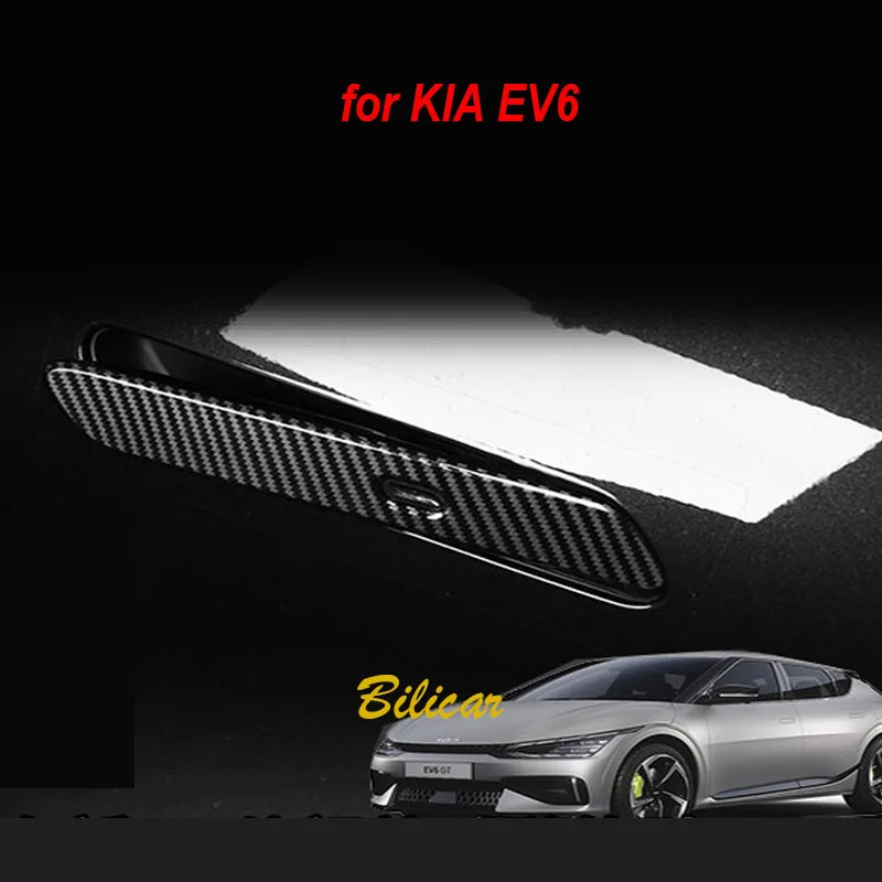 

for Kia Ev6 2022 Car Door Handle Trims Carbon Fiber Stickers Doors Handles Panel Protection Cover Decoration Accessories