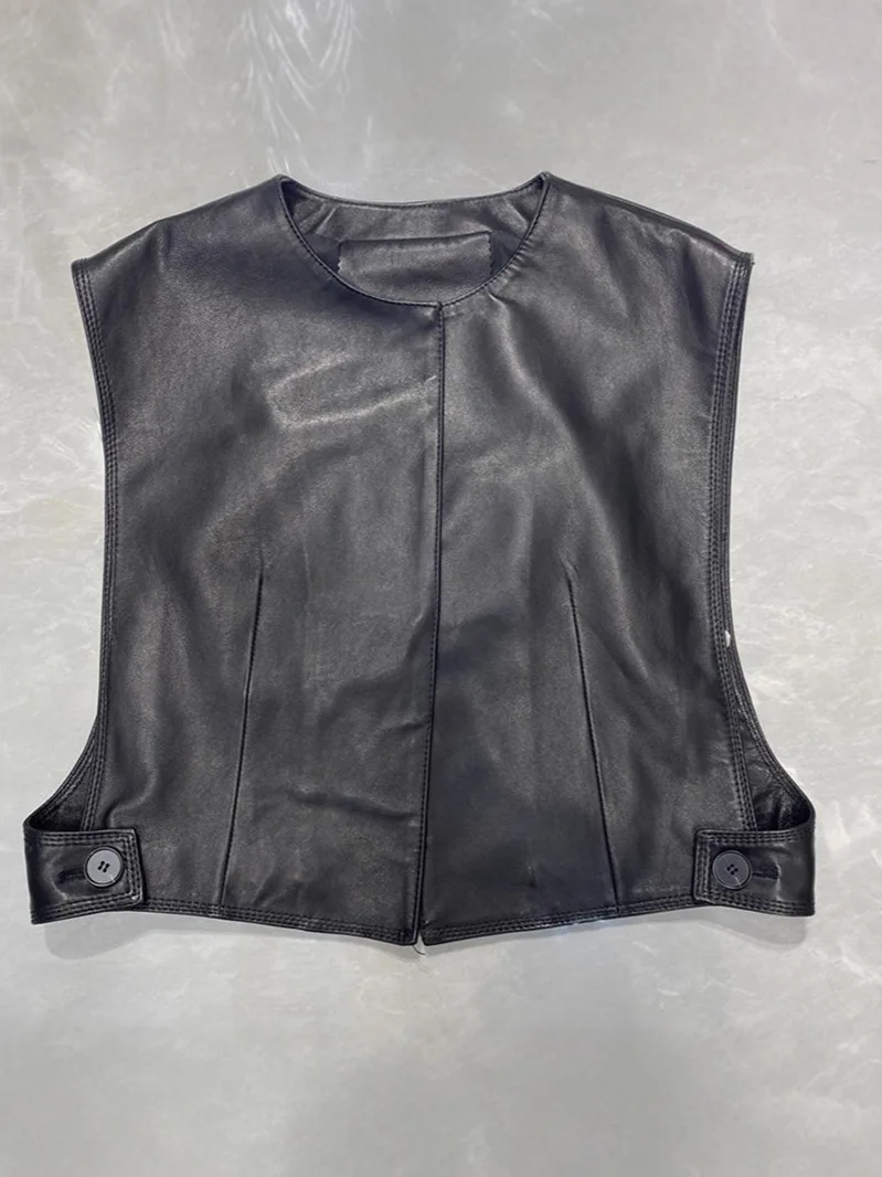 Genuine Sheepskin Leather Vest Petite Fit - usage example