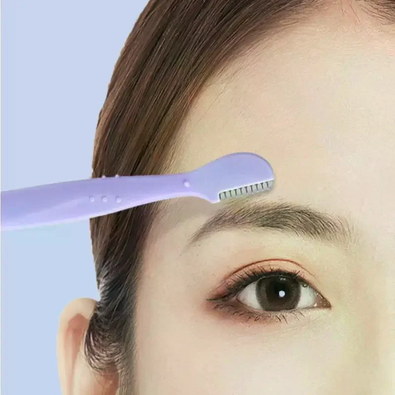 10Pcs Disposable Microblading Safe Eyebrow Trimmer Safe Easy To Handle Eyebrow Knife Beginner Makeup Tools
