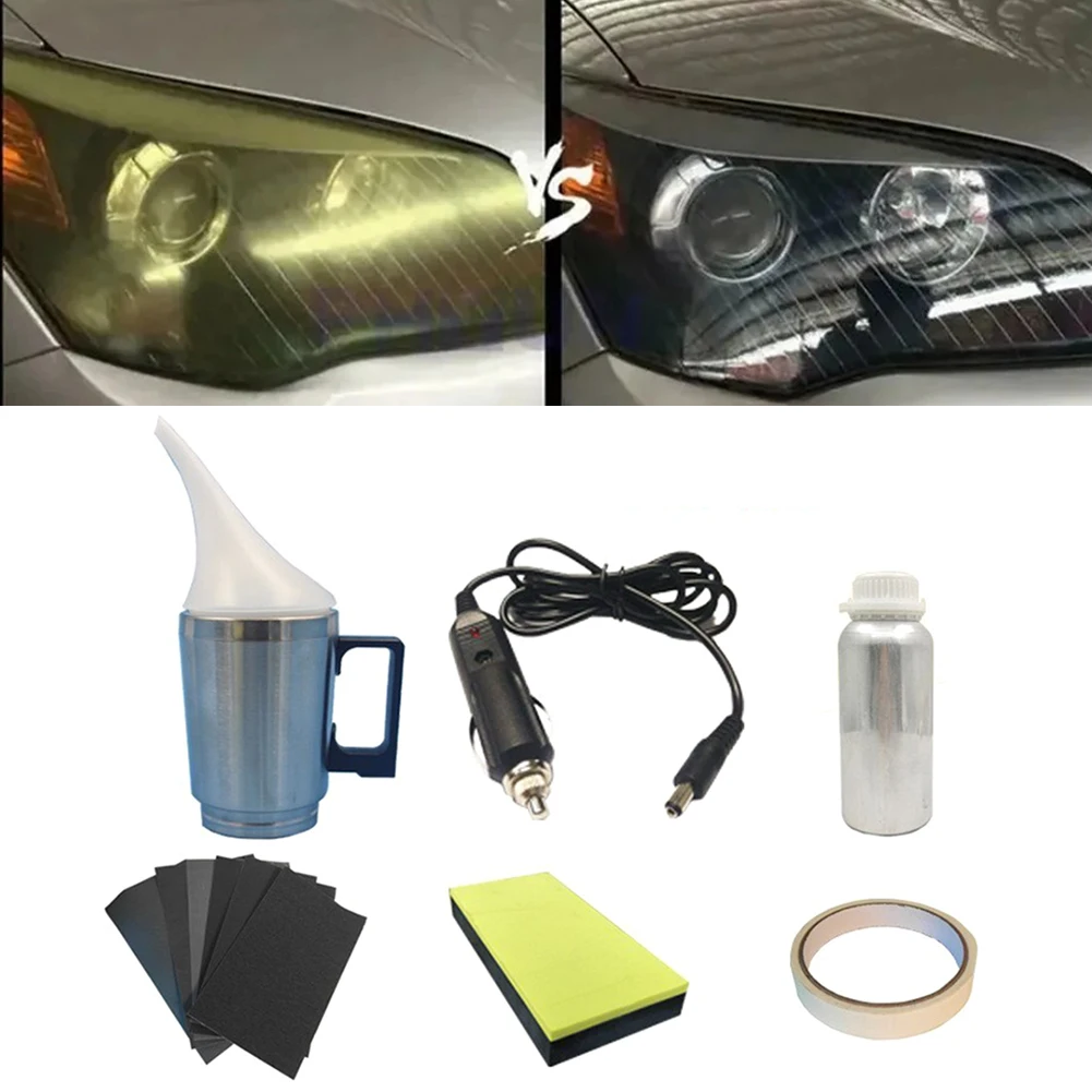 50ml Car Headlight Restoration Kit Headlights Repair Polish Kit Headlamp Anti-Scratch Detailing Cleaning Auto Maintenance Tool