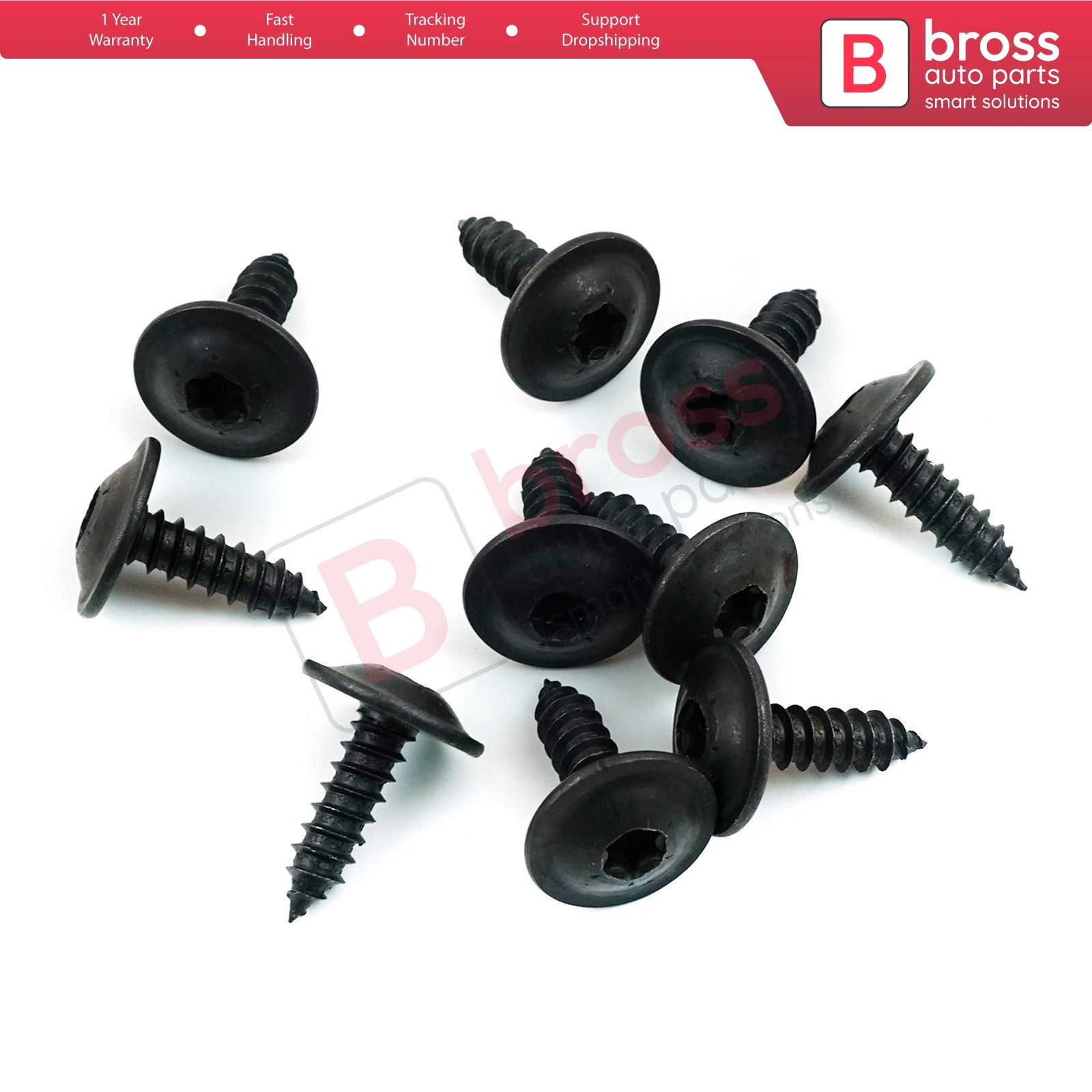 BCF5001 10 pcs Round Head Cross Tapping Screw Car Metal Fasteners Head Dia:13mm Fits:4.8 mm Hole Stem length:16 mm