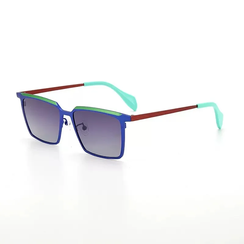 

Multi-color pure titanium personalized sunglasses men's and women's color sunglasses square fashion unpopular good thi