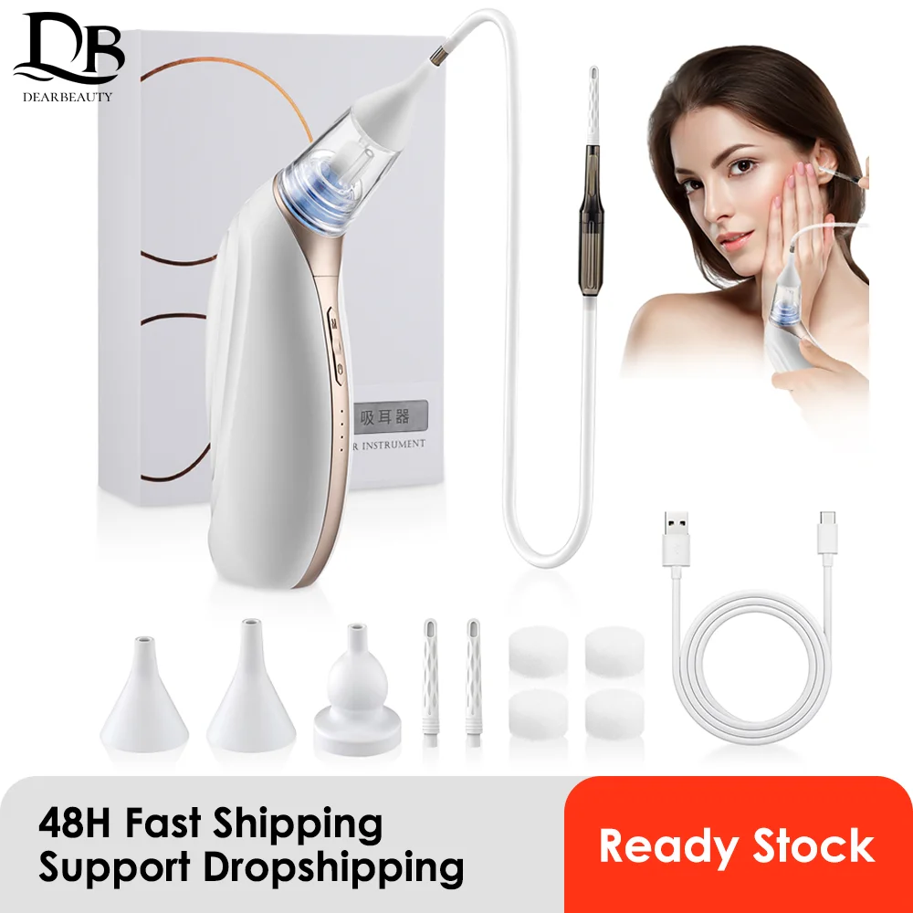 

Интеллектуальное вакуумное средство для удаления ушной серы 2 в 1, 3 регулируемые уровня всасывания, наборы для удаления ушной серы, малошумная сушилка для ушей для взрослых и детей