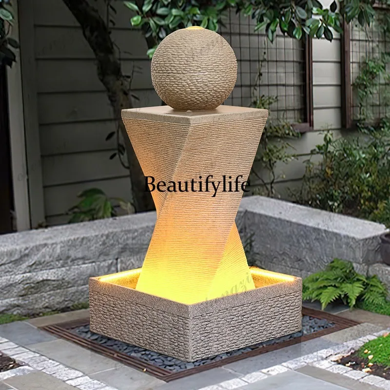 European-style flowing water fountain ornament circulating water living room landscape lucky entrance opening decoration