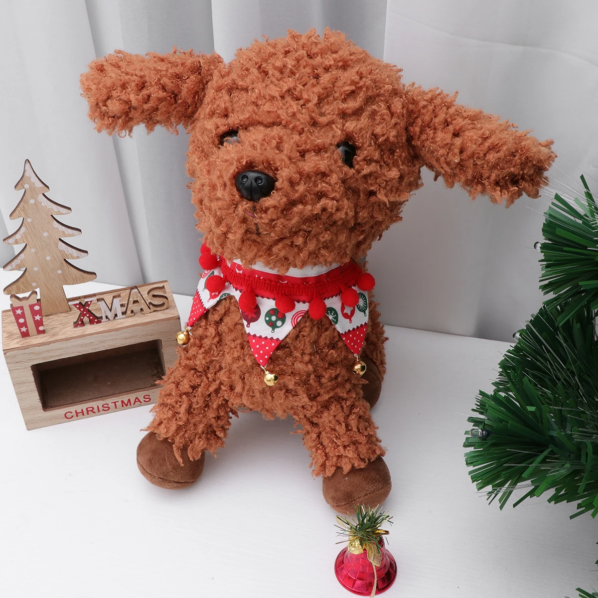 

Bell Scarf Pet Fashion Accessories Triangle Neck with Dog Cat Christmas Photo Prop Cute Scarfs Collar