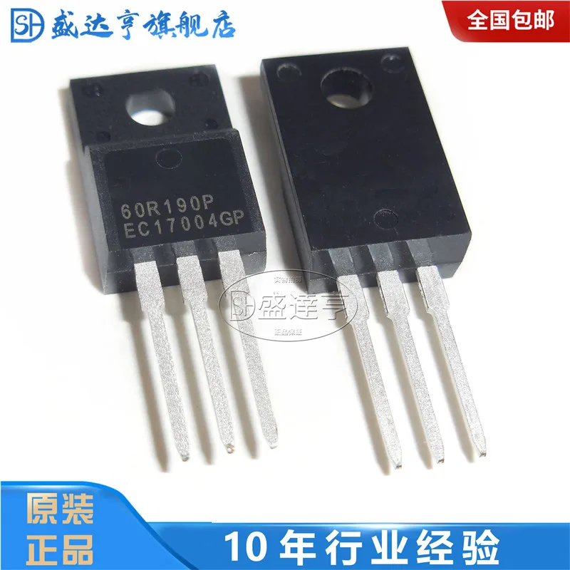 

10Pcs/Lot MMF60R190PTH 60R190P 20A 600V TO220F DIP MOSFET Transistor