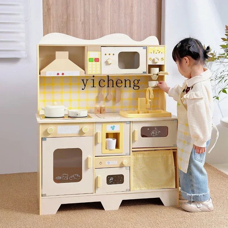 Sound And Light Water Kitchen Birthday Gift 3-6 Years Old Children's Toy Simulation Play House WoodenR13