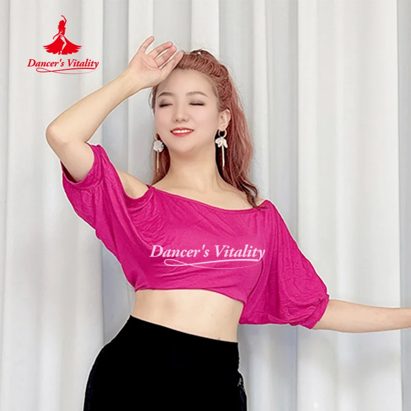 ベリーダンス衣装-女性用-セクシー-オフショルダー-トップス-大人用-ゆったり快適-オリエンタルダンス-練習用トップス-ダンサーの活力