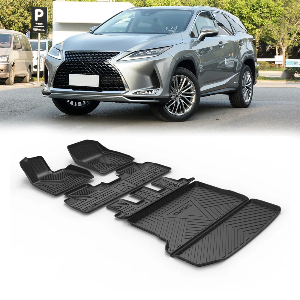 

For Lexus RX 450HL 7Seats 2020 2021, TPE Car Floor Mat, TPE Trunk Mat, Waterproof Rubber Car Pad Liner,Auto Interior Accessories