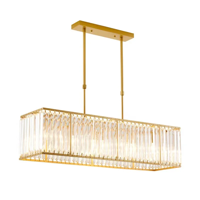 Nordic Modern Luxury Crystal Chandelier Three-Head Restaurant Light for Bar Living Room Hanging Light Fixture