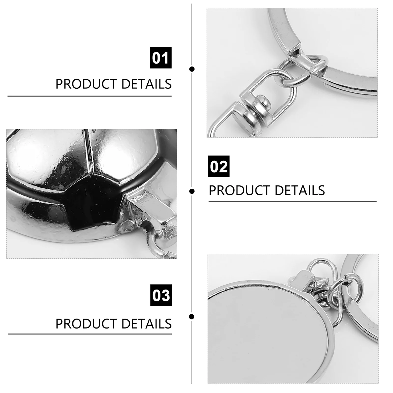 

5Pcs Soccer Keychain High Grade Lightweight Durable Football Key Ring Bag Pendant Key Decoration Fashionable Gift