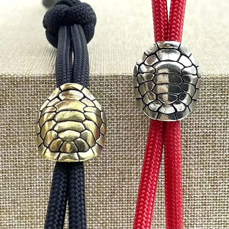 Brass Turtle Shell Knife Beads EDC DIY Paracord Woven Bracelets Lanyard Pendants Accessories Outdoor Tool Hangings Decors Gifts