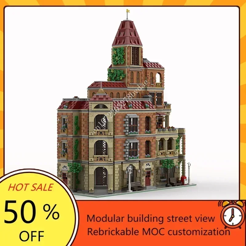 7805PCS Customized MOC Modular Condo Tower Street View Model Custom Puzzles Technology  DIY Assembly Toys Birthday Gifts