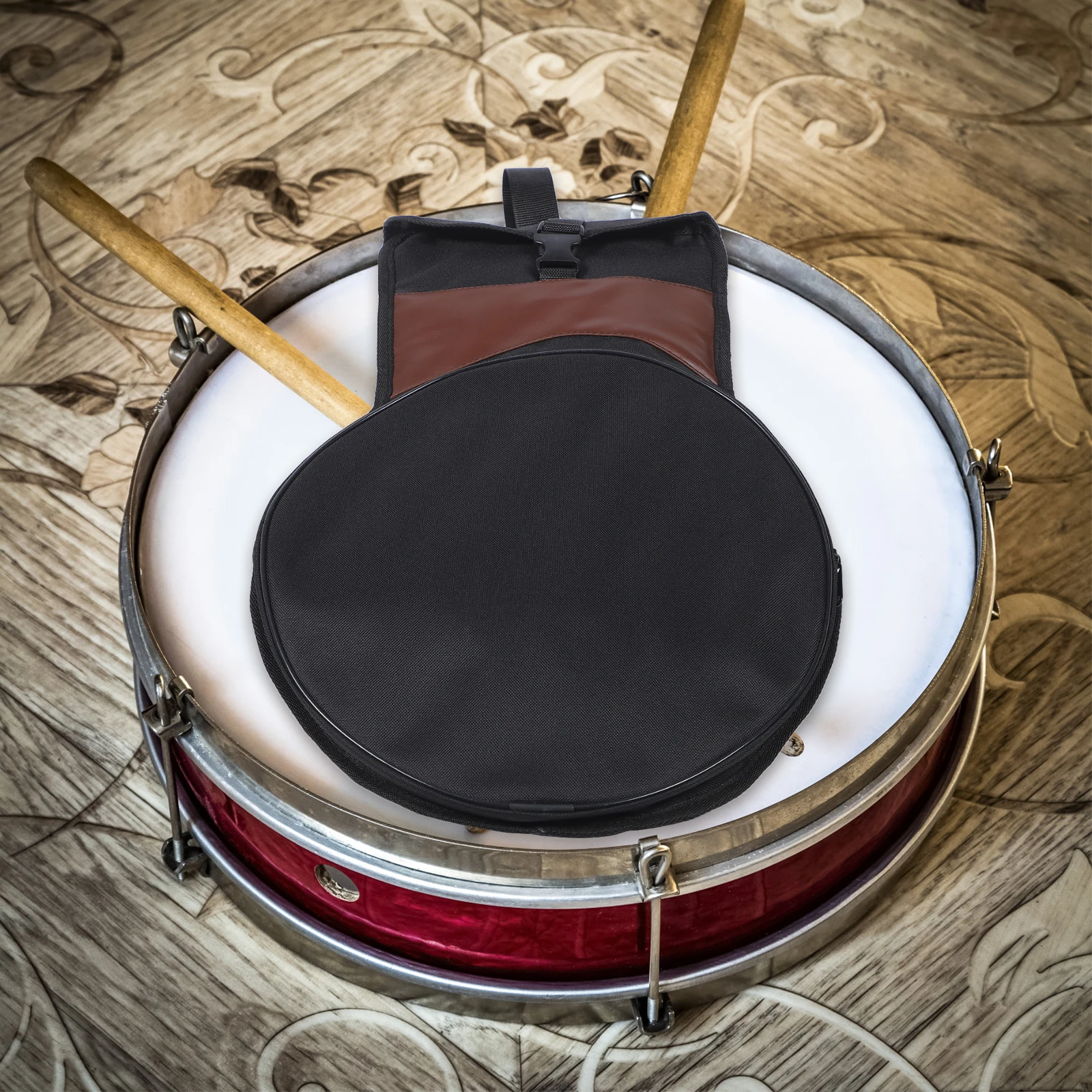 

Pad Storage Bag Dumb Carrying Case Oxford Cloth Sturdy Lightweight Accessories Bag Portable Drum Case Zipper Closure Reinforced
