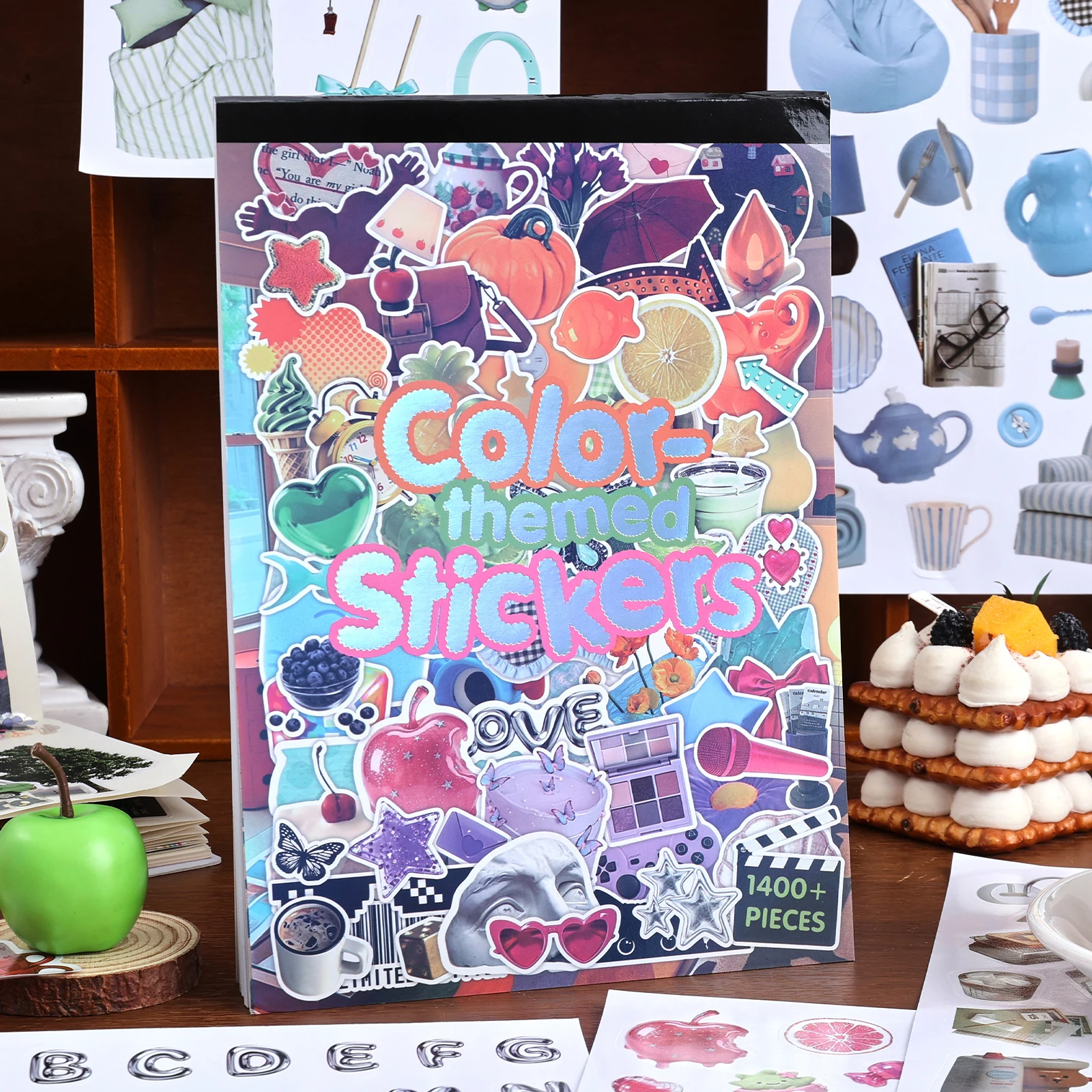 1400+ Pcs Floral Animal Paper Sticker Book Decorative Stickers for Scrapbooking Journaling DIY Decor Great Craft Supplies
