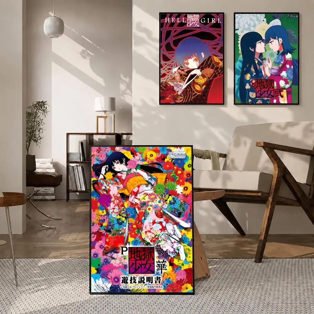 Anime Hell Girl Poster High-definition poster stickers, suitable for bedroom, living room, home decoration
