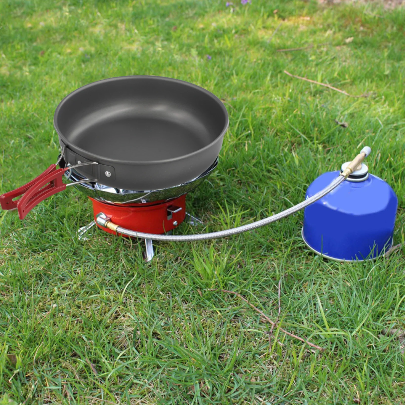 Camping Cooking Materials - Camping Cooking Red Handle Folding Handle