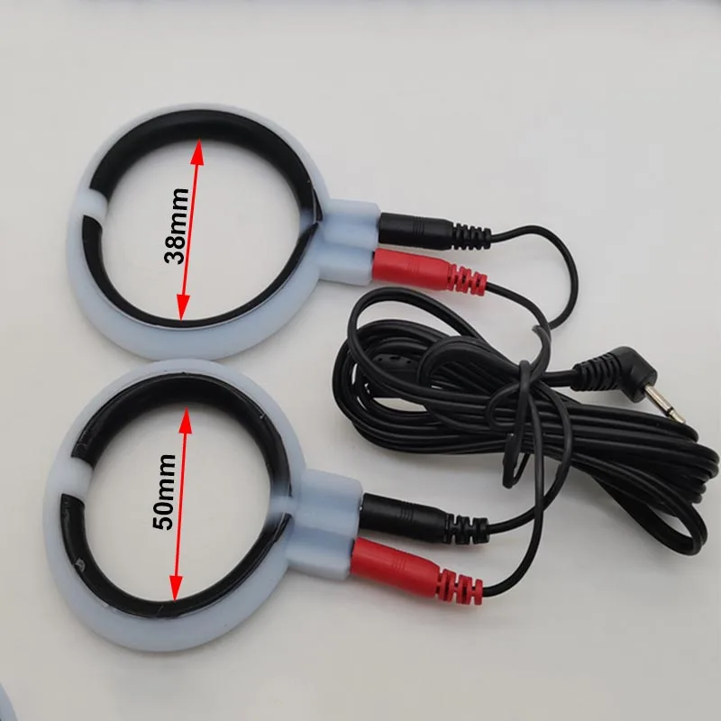 Electro Sex for Men,E stim Penis Cock Ring,Electrosex Electrostimulation Cockring,e-stim Chastity Cage,BDSM Toys,Electric Shock