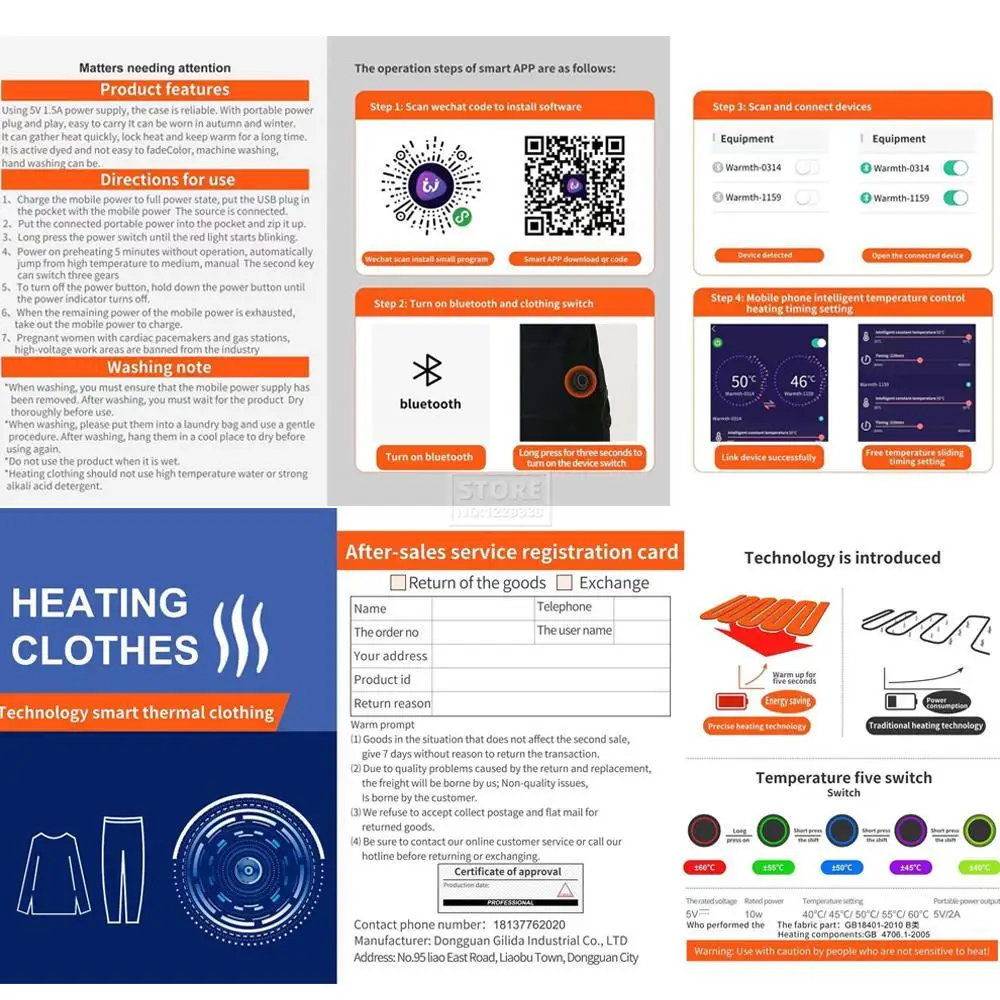 Winter 13, erhitzte Unterwäsche, Anzug, Telefon, APP-Steuerung, Temperatur, Powerbank, angetrieben, Fleece, Thermo-Fahrrad-Skijacke