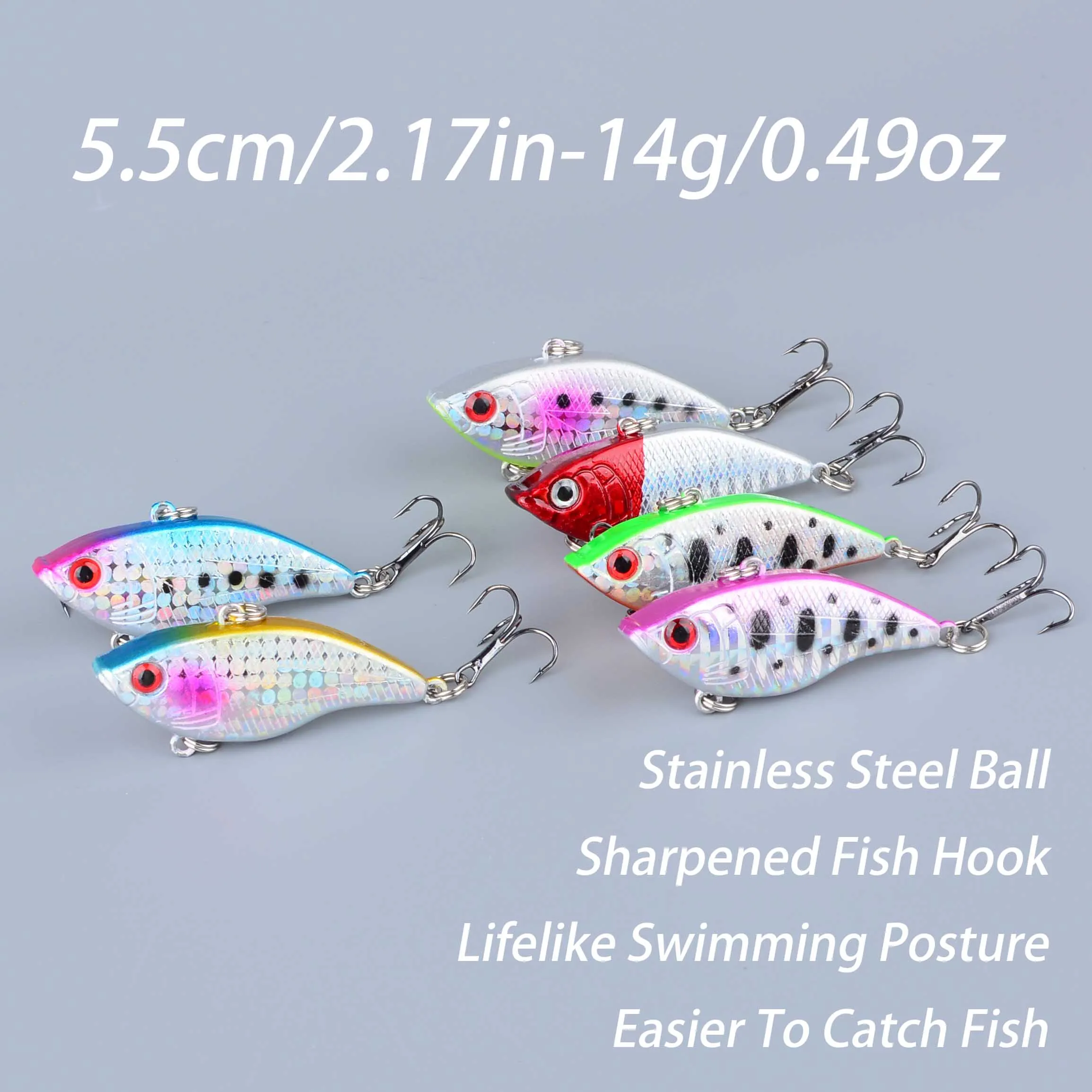 Señuelo wobbler con vibración anzuelos para pesca de arrastre - imagen 2