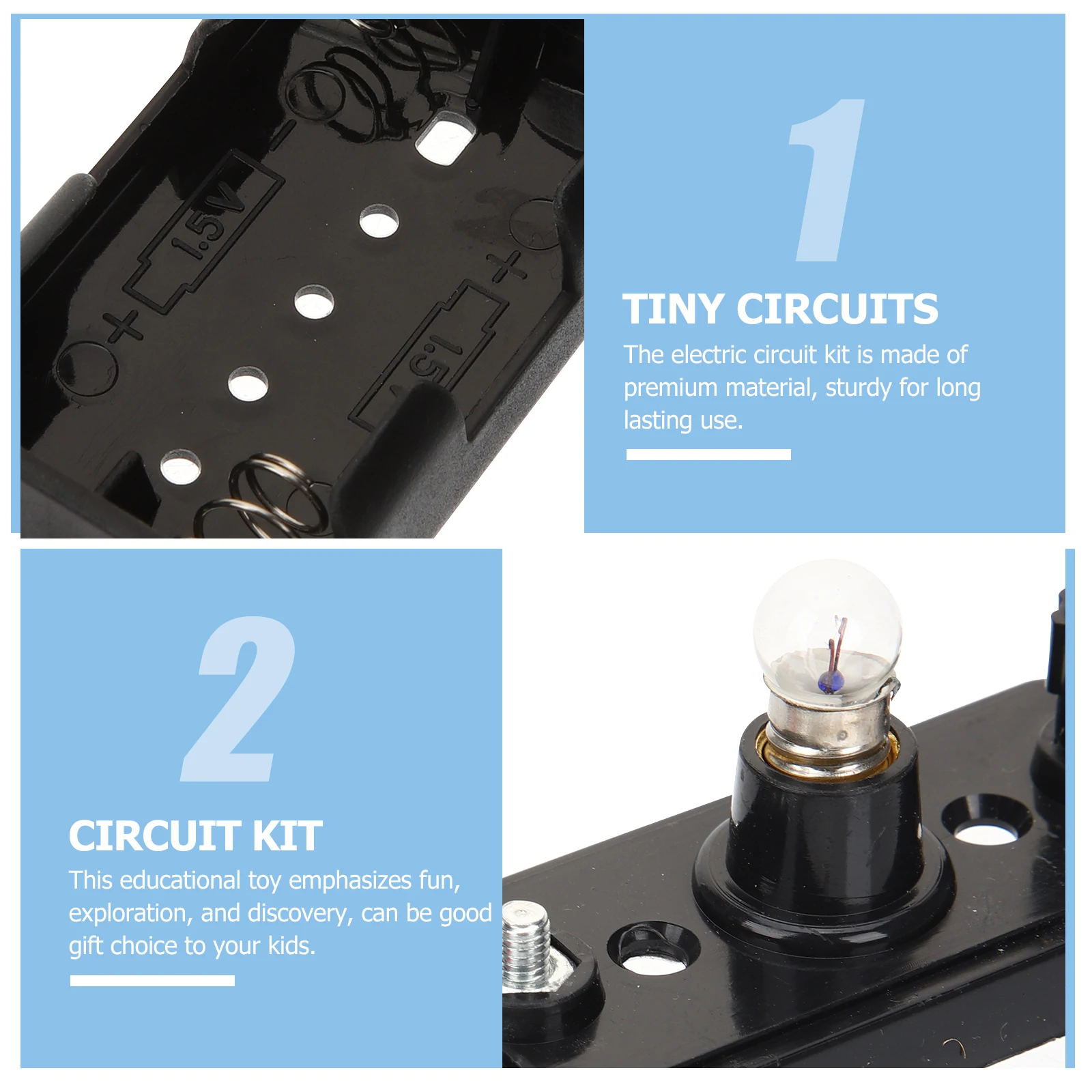 

Circuit Experiment Kit Electrical Kids Diy Electronic Kits Tools Manual Stem Science Physics for Student