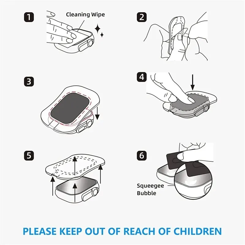 Tempered Glass Screen Protector For Apple Watch Ultra 49mm Anti-Scratch Auto Alignment Tool kit for iWatch Ultra2 HD Clear Film