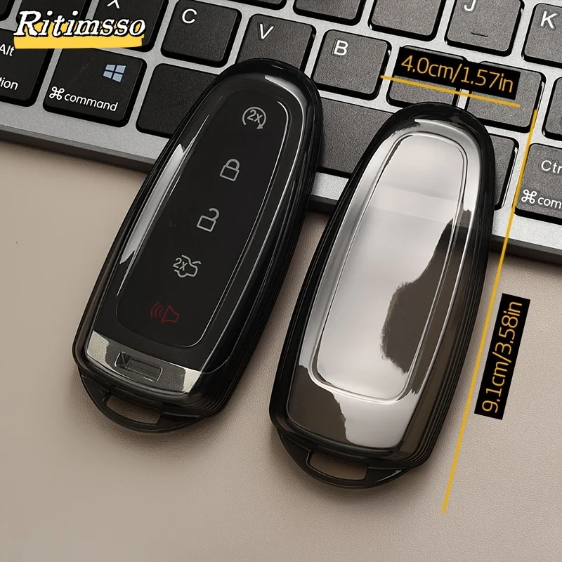 TPU Car Remote Key Case Cover Shell Fob For Ford Edge Explorer Escape Focus Taurus Flex Lincoln MKS MKT MKX MKZ Navigator