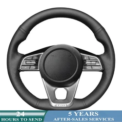 Customized Car Steering Wheel Cover Non-slip Leather Braid Car Accessories For Kia K5 Optima 2019 Cee'd Ceed GT 2019 Cee'd Ceed