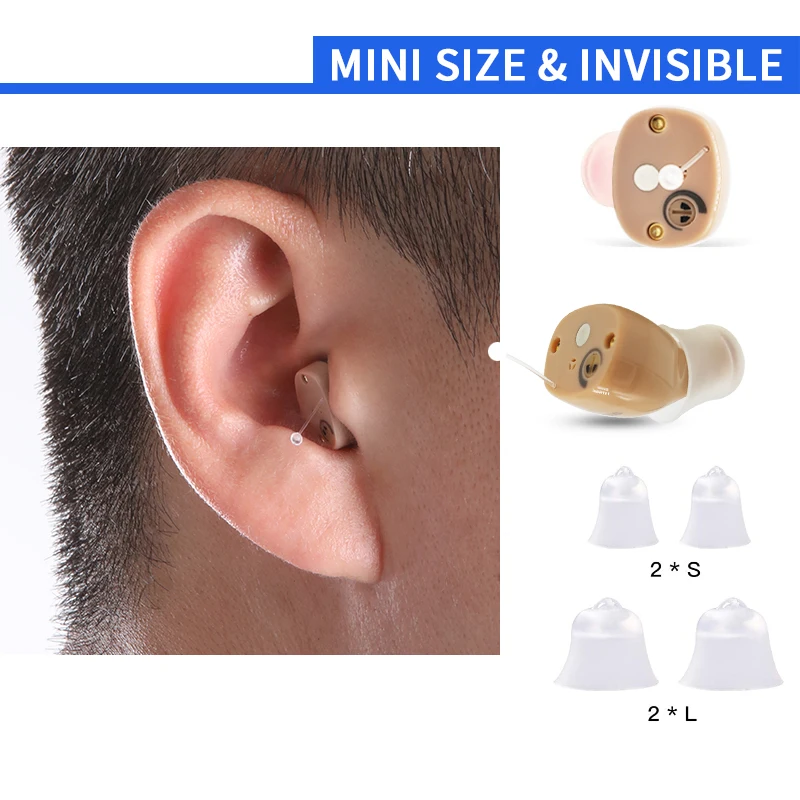 Intelligent Digital Hearing Aid Rechargeable Sound Amplifiers Wireless Ear Aids for the elderly Adjustable hearing aid