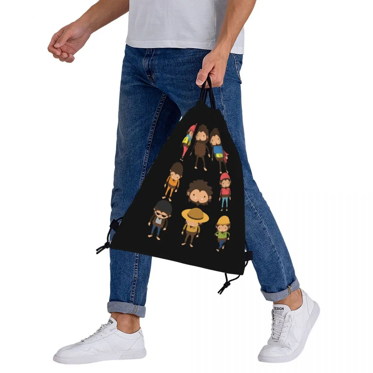 Sneaky Sasquatch Poster Backpacks Multi-function Portable Drawstring Bags Sports Bag Book Bags For Travel School
