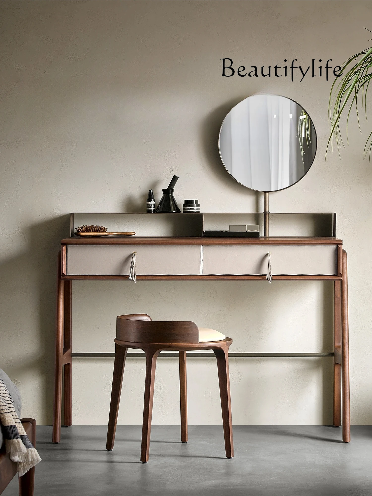 

X Shimeng Wabi-sabi Style Dresser Italian Style North American Imported Black Walnut Solid Wood Dresser New