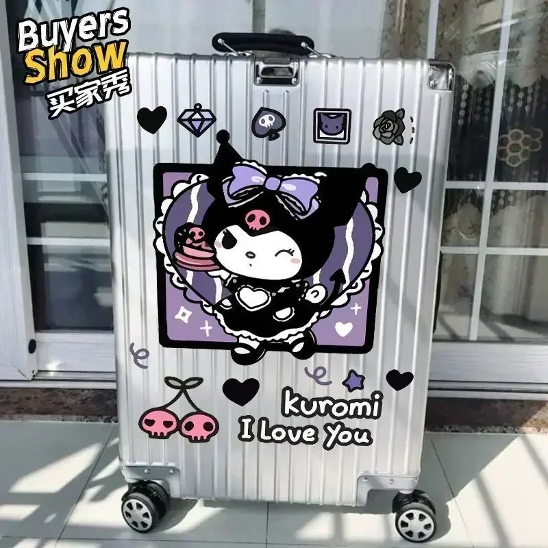 Sanrio Cartoon Cute Cinnamoroll Large Suitcase Sticker Kuromi Hello Kitty Pochacco DIY Decorative Sticker Pack Wholesale