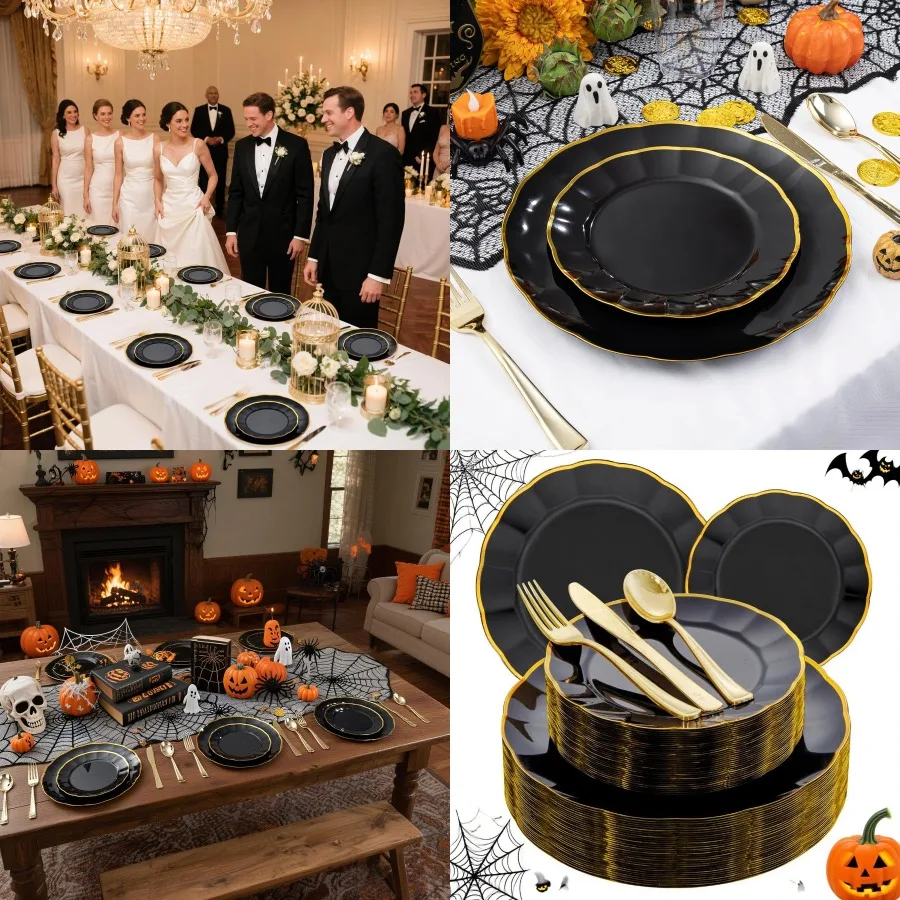 150Pcs Black Plasti…