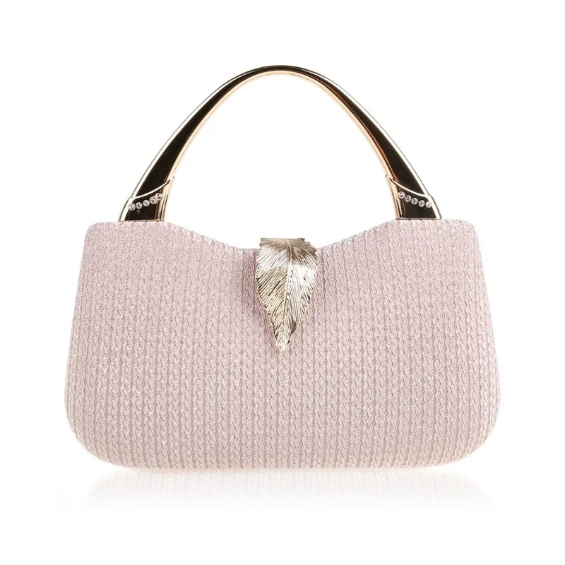 

Sweet Light Pink Prom Evening Bags for Women New Shinny Hard Shell Box Bag Fashion Metal Handle Banquet Bag Formal Handbag Blue