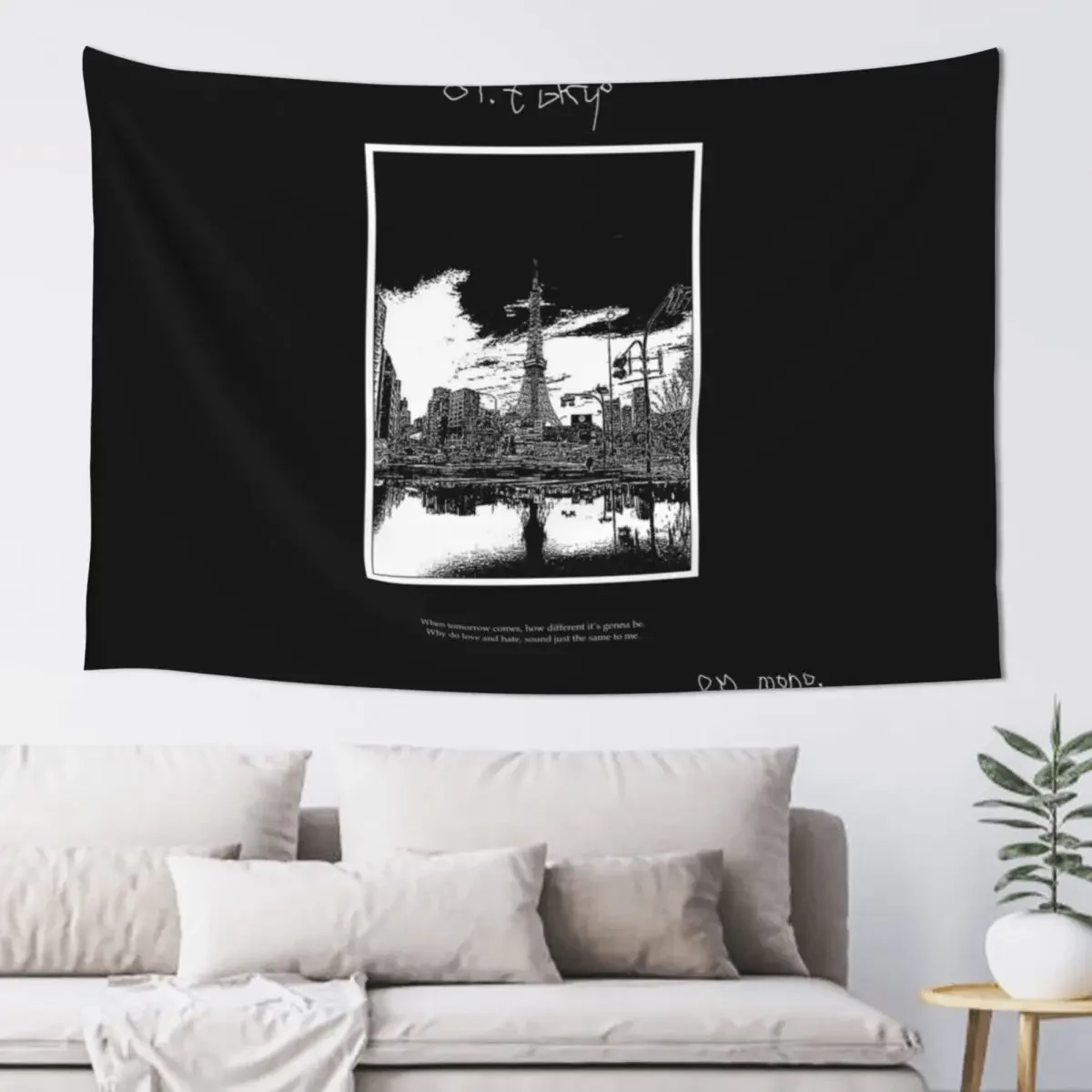 

RM Mono. - Tokyo Tapestry For Bedroom Room Decor For Girls Decoration Aesthetic Tapestry