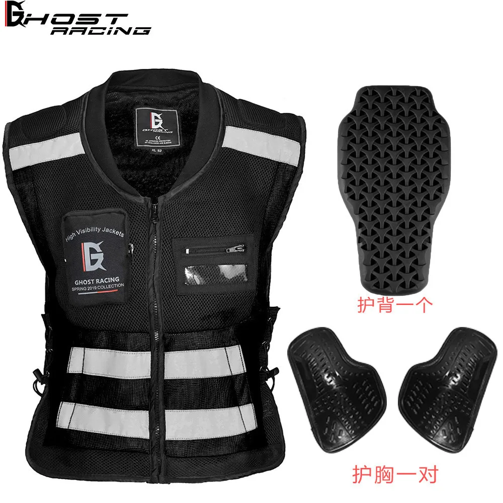 Motorcycle Highlight Reflective Straps  Vest Night Work Safety Running Cycling High Visibility Vest Jacket CE Protective Gear