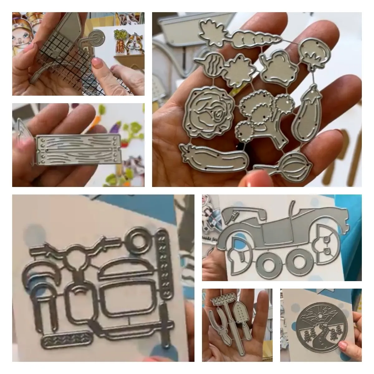 

New Vegetable Cart Metal Cutting Stencil Craft Decorative Embossing Template DIY Greeting Card Handmade
