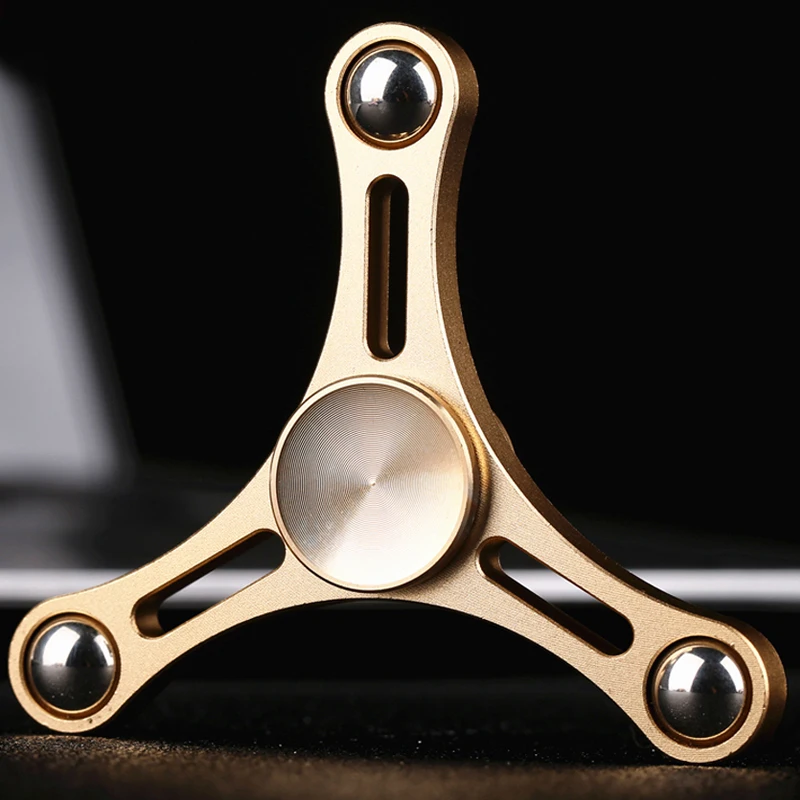 Funny Kid Adult Toy Fidget Spinner Tri-Spinner Fidget Metal EDC Hands Spinner For Children Anti-Stress Puzzle Toy M0240