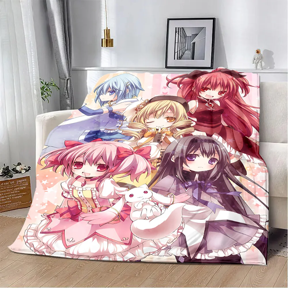 Puella Magi Madoka Magica Printed Blanket Picnic Blankets Warm Blanket Soft and Comfortable Blanket Home Travel Birthday Gift