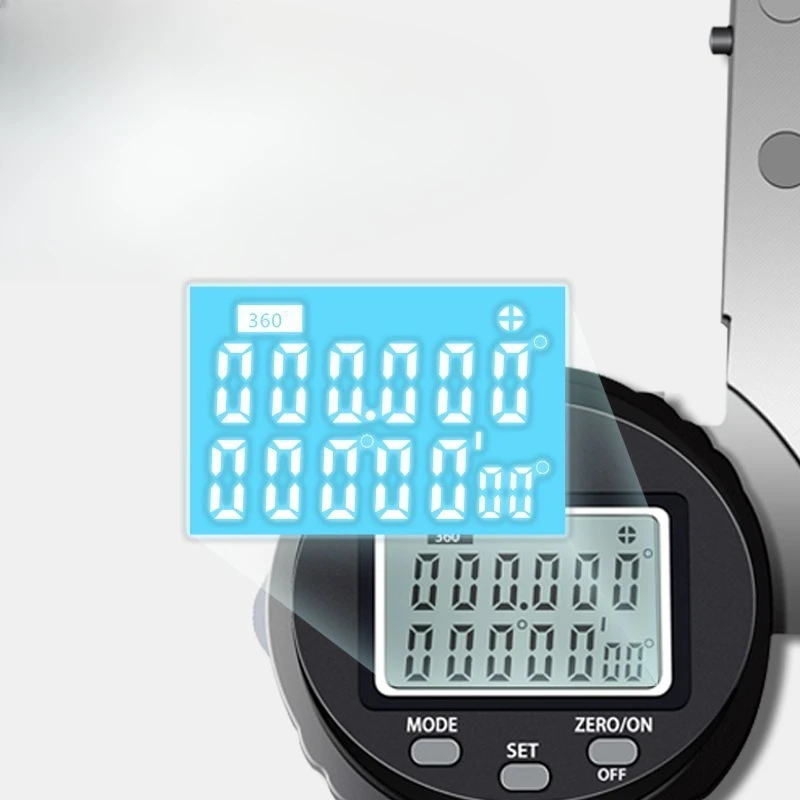 Electronic digital display universal angle ruler 0-360 degree stainless steel angle ruler angle measuring instrument protractor